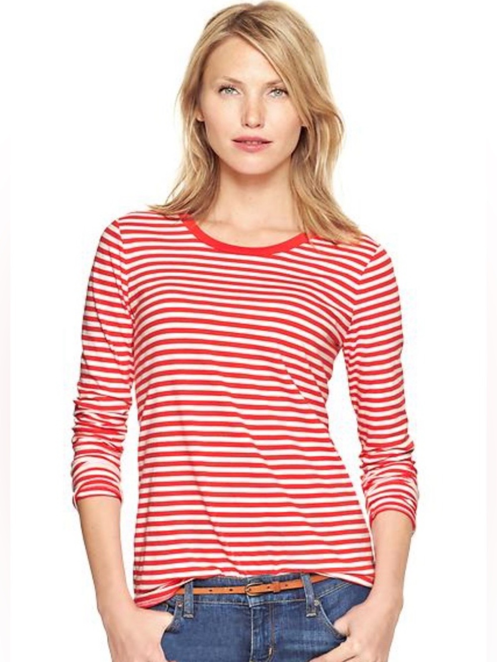 GAP Essentials Striped Long Sleeve T-shirt Sz M